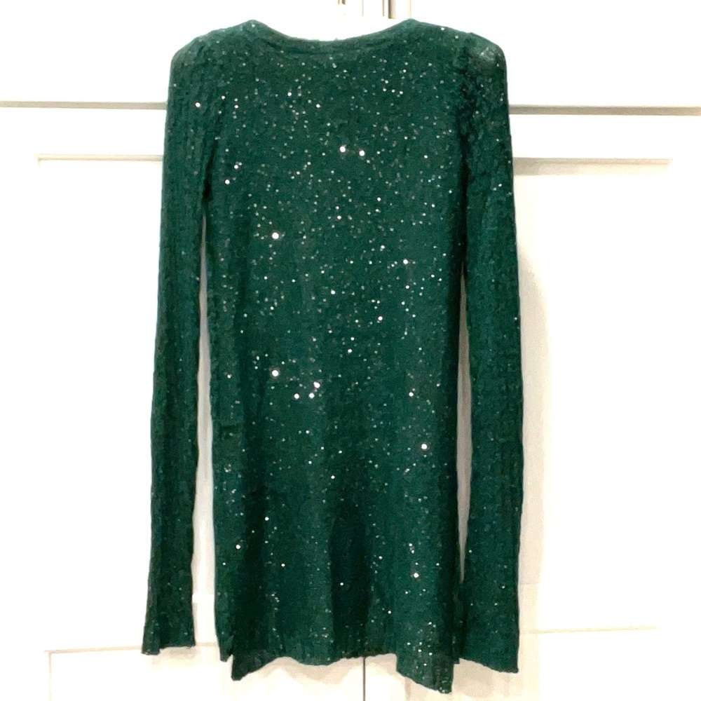 Apt. 9 Emerald Green Sequin Scoop Neck Sweater